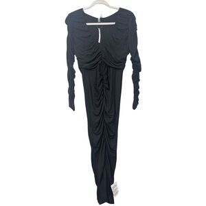 NWT ASOS Black Ruched Dress Size 8
